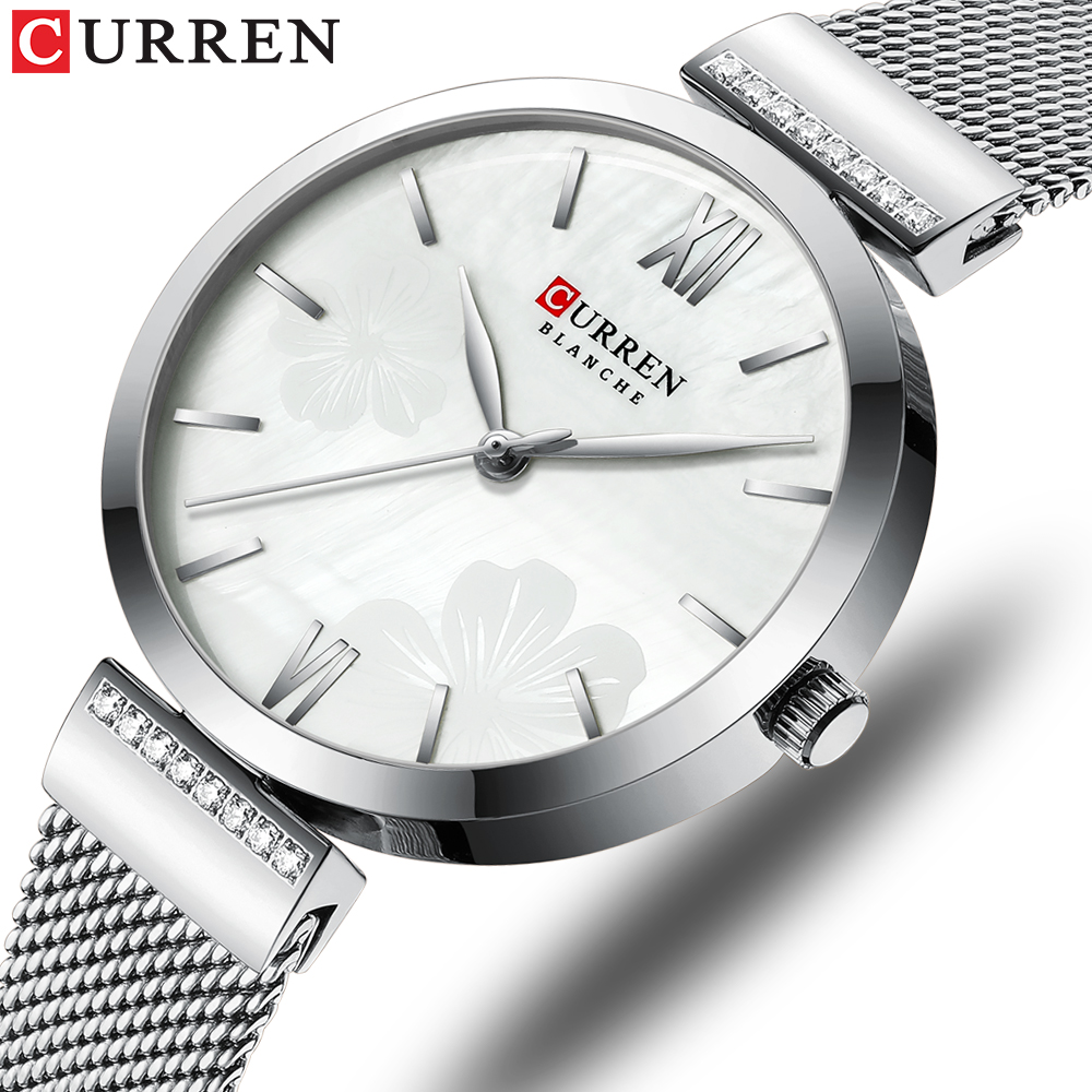 Mesh Stainless Strap - Montre à quartz minimaliste CURREN 9067