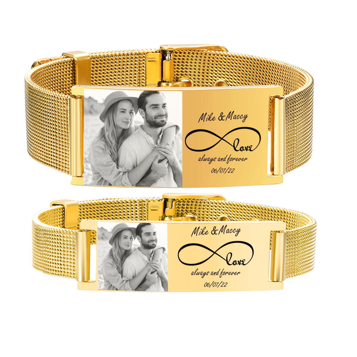 Mesh Stainless Strap - Bracelet d'identification personnalisé pour femmes et
