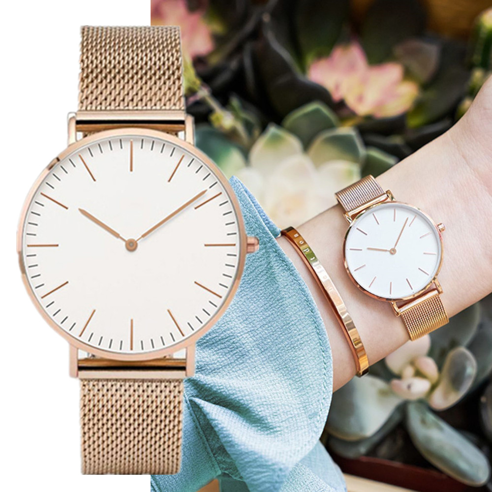 Mesh Stainless Strap - Top marque montres de luxe femmes