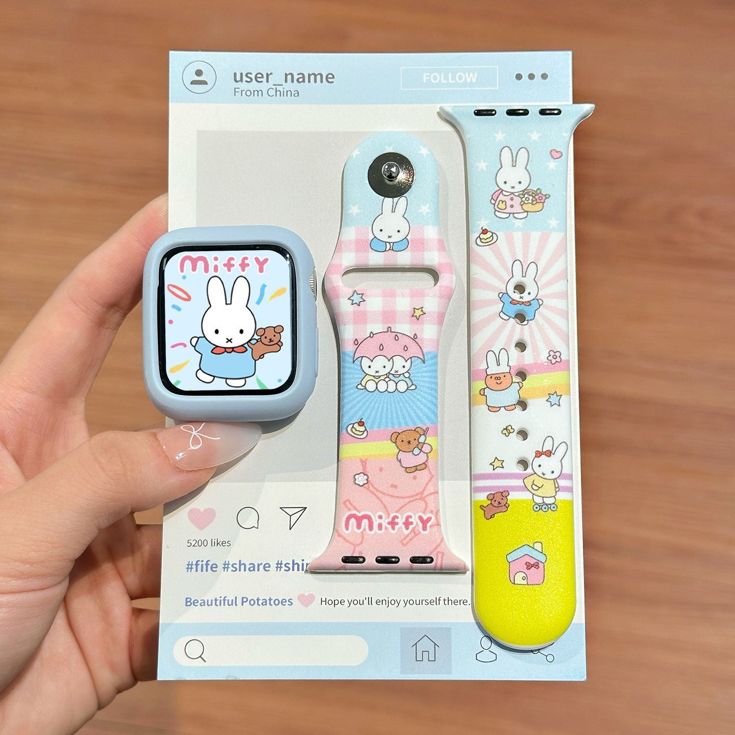 Apple Watch Band - Bracelet de montre en silicone Miffy