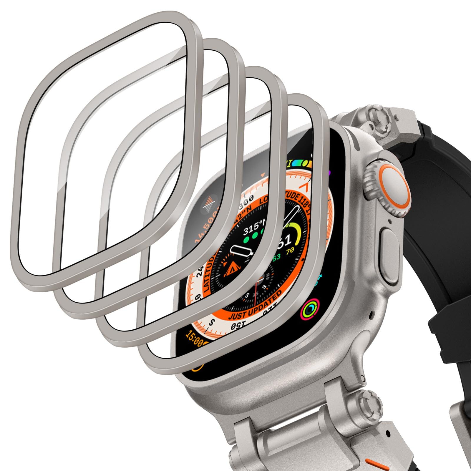 Apple Watch Band - Boîtier en alliage d'aluminium + verre