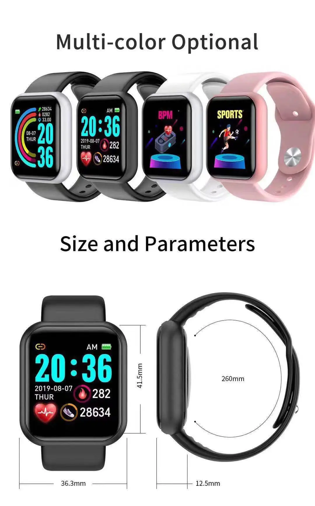Montre connectée D20 Pro pour  - Smartwatch Watches Digital avis et prix