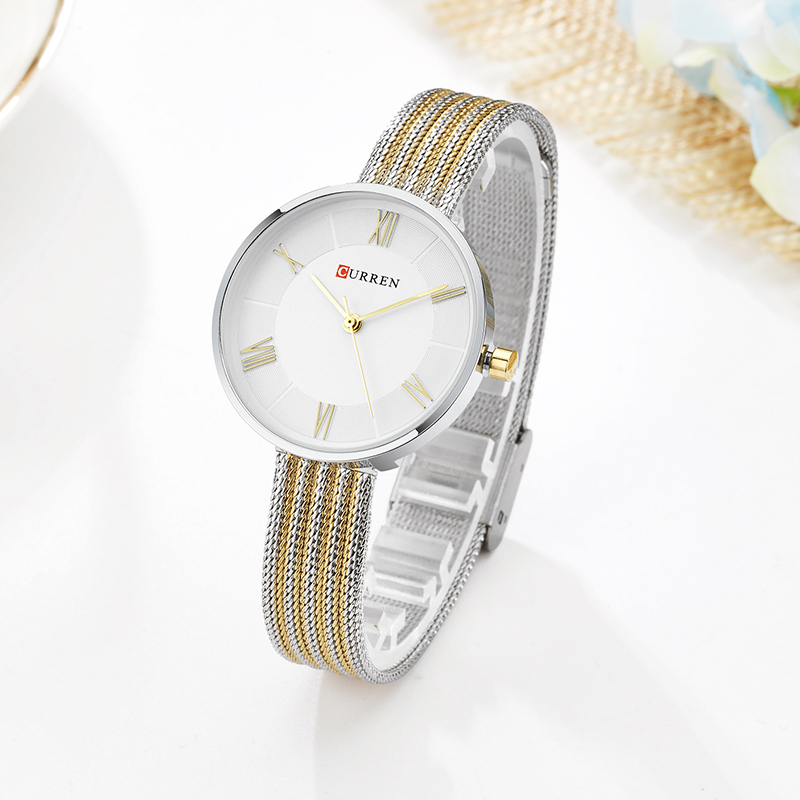 Montre à quartz CURREN 9020 à  - Mesh Stainless Strap avis et prix