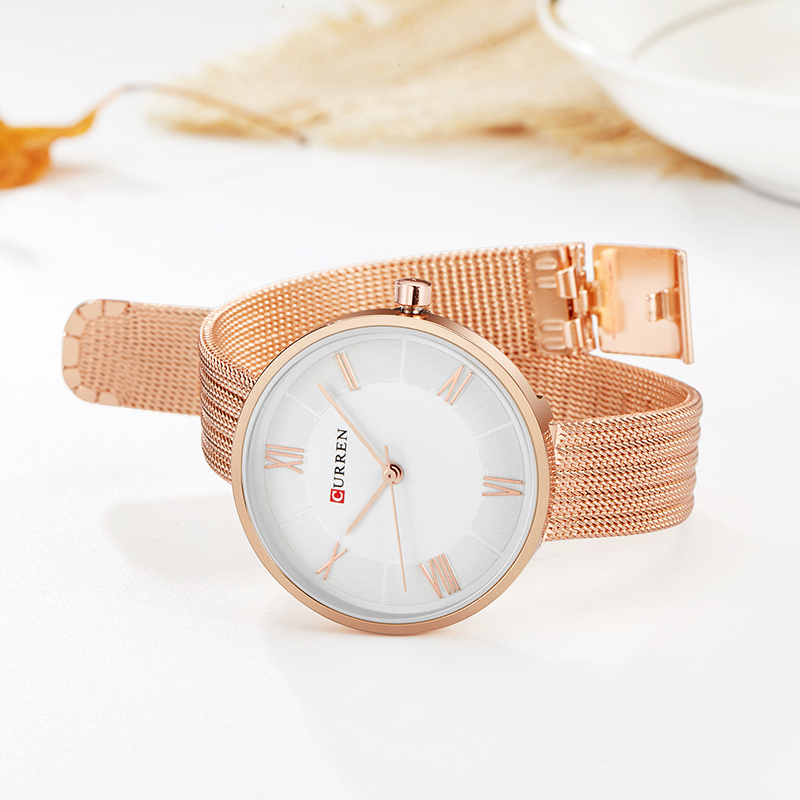 Montre à quartz CURREN 9020 à  - Mesh Stainless Strap avis et prix